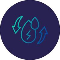 Hydro Power Line Circle Gradient Icon Design vector