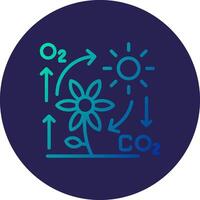 Photosynthesis Line Circle Gradient Icon Design vector