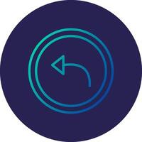 Reply Line Circle Gradient Icon Design vector