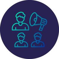 Public Relations Line Circle Gradient Icon Design vector