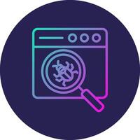 Bug Line Circle Gradient Icon Design vector