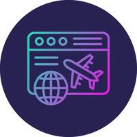 International Line Circle Gradient Icon Design vector