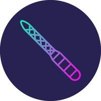 Nail File Line Circle Gradient Icon Design vector