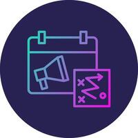 Marketing Strategy Line Circle Gradient Icon Design vector