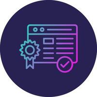 Page Quality Line Circle Gradient Icon Design vector