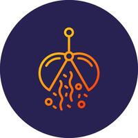 Confetti Ball Line Circle Gradient Icon Design vector