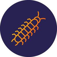 Centipede Line Circle Gradient Icon Design vector