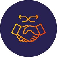 Partner Line Circle Gradient Icon Design vector