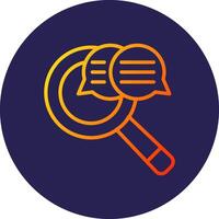 Qualitative Research Line Circle Gradient Icon Design vector