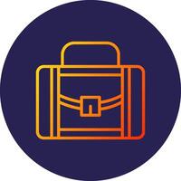 Suitcase Line Circle Gradient Icon Design vector