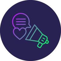 Advertisement Line Circle Gradient Icon Design vector