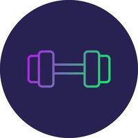 Dumbbell Line Circle Gradient Icon Design vector