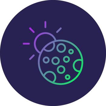 Eclipse Line Circle Gradient Icon Design vector