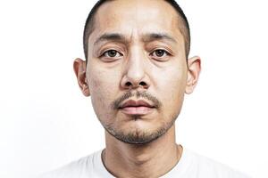 Portrait of a man with a serious expression photo