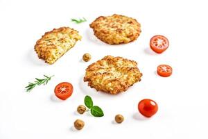 Crispy Potato Cakes with Tomatoes and Herbs photo