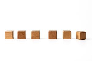 Wooden Blocks in a Row photo