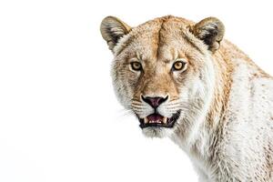 Lioness with a fierce gaze photo