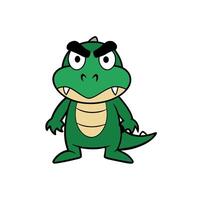 Cuviers Dwarf Caiman angry icon vector