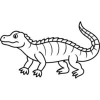Cuviers Dwarf Caiman walks icon vector
