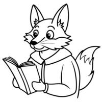 Darwins Fox reading icon vector