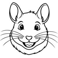 Degu mouse smiles icon vector