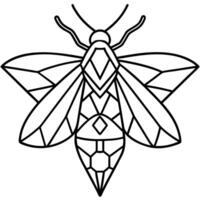 Diamondback Moth sits icon vector