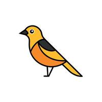 Dickcissel bird learns icon vector