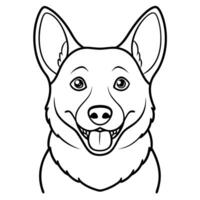 Dingo dog smiles icon vector
