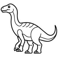 Dinosaur stands icon vector