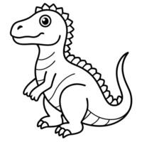 Dinosaur sits icon vector