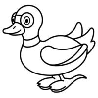 Diving Duck walks icon vector