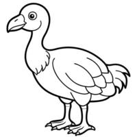 Dodo bird stands icon vector