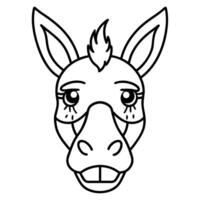 Donkey cries icon vector