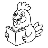Dorking Chicken reading icon vector