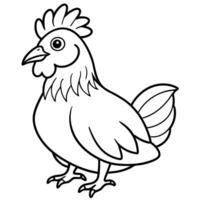 Dorking Chicken sits icon vector