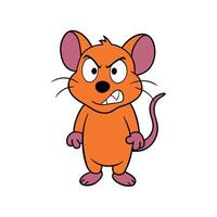 Dormouse mouse angry icon vector