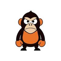 Douc monkey angry icon vector
