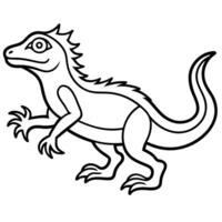 Draco Lizard runs icon vector