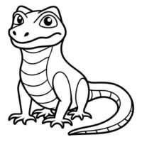 Draco Lizard sits icon vector
