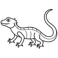 Draco Volans Lizard walks icon vector