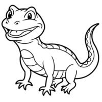 Draco Lizard smiles icon vector