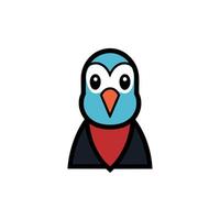 Dracula Parrot looks icon vector