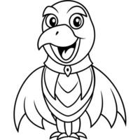 Dracula Parrot smiles icon vector