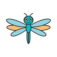 Dragonfly insect goes icon vector