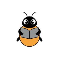 Dung Beetle bug learns icon vector