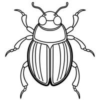 Dung Beetle bug sits icon vector