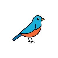 Dunnock bird goes icon vector