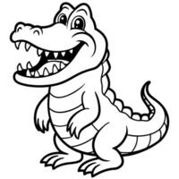 Dwarf Crocodile laughs icon vector
