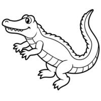 Dwarf Crocodile jumps icon vector