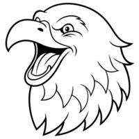 Eagle bird laughs icon vector